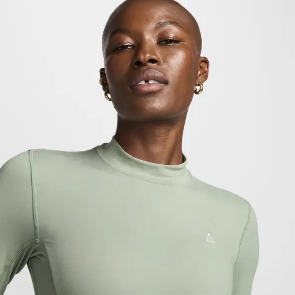Nike ACG Shirt Womens M Dri-FIT ADV Long Sleeve Top Mock Goat Rocks Green FN1963 - Picture 4 of 11